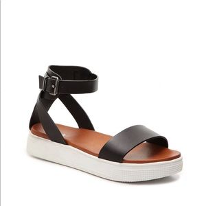 Black and White Platform Sandals